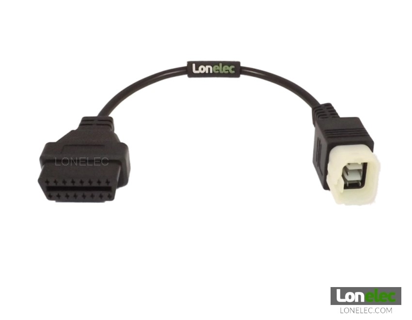 6 Pin to OBD2 Adapter Cable for KTM Motorcycles - Connect your KTM bike to OBD2 diagnostic tools with this adapter cable, compatible with TuneECU