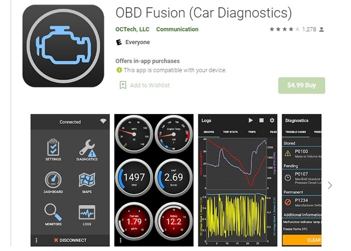 OBD Fusion Dashboard