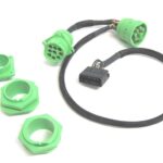 Green 9 Pin J1939 to OBD2 Y Splitter for Truck ELD and Accessory Installation