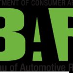 California Bureau of Automotive Repair official logo. Visit BAR.CA.GOV for smog check information and complaints.