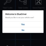 BlueDriver app prompting for manual VIN entry