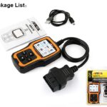 Ancel AD410 OBD2 Scanner Displaying Diagnostic Information