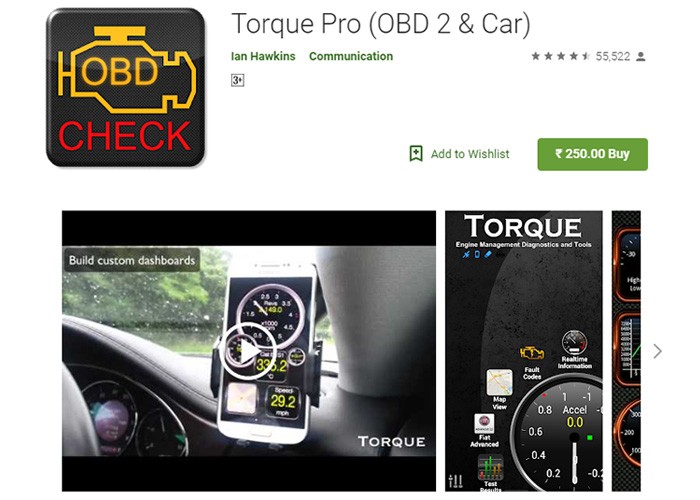 Torque Pro Dashboard on Android